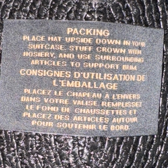 ERIC JAVITS black western style hat. Never worn. - Picture 8 of 8